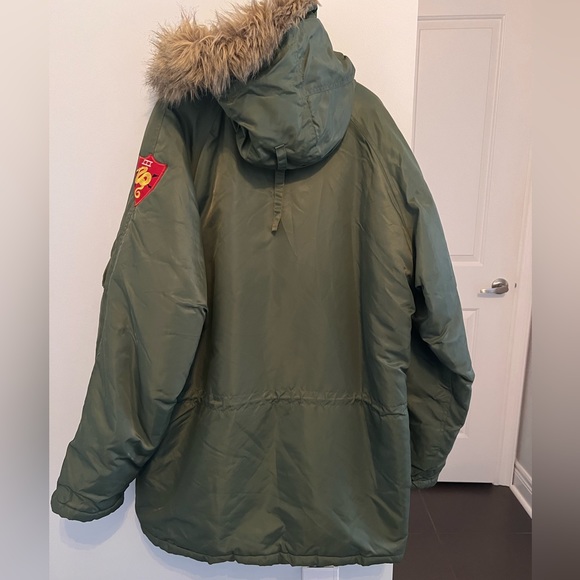 Avirex army coat with patches L - Picture 5 of 6